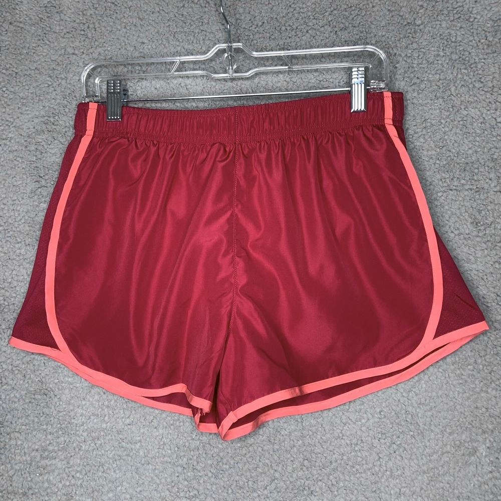 Members Mark Shorts Womens Medium Red Coral Active Running Training Gym Athletic